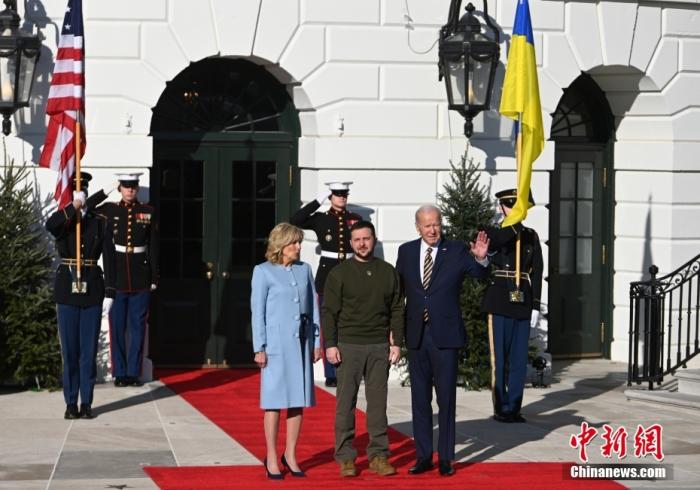 美国总统拜登在白宫会晤应邀来访的乌克兰总统泽连斯基