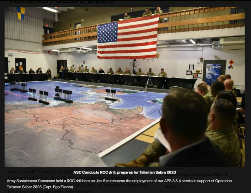 现场照片上的美军相关军用物资的运转和集散区域