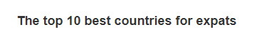 全球最佳移居国排行出炉澳洲居首!第8出人意料