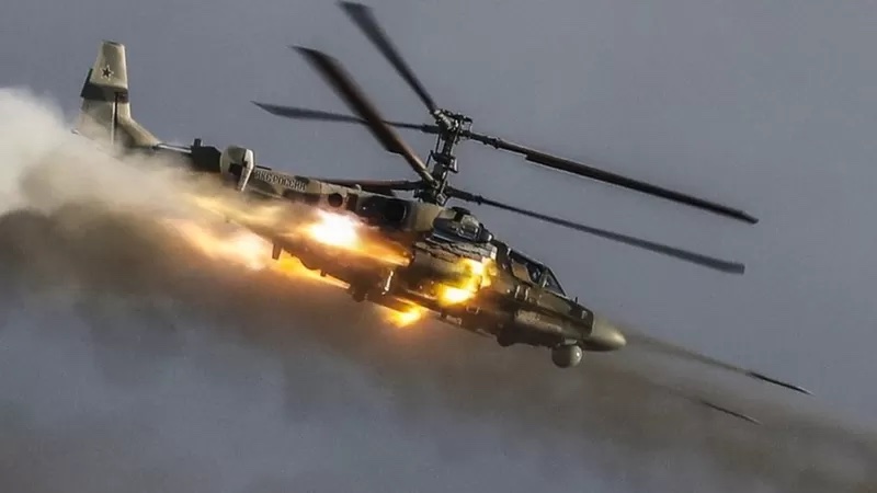 俄罗斯军队还利用了自己的空中力量 ，例如使用其Ka-52鳄鱼攻击直升机